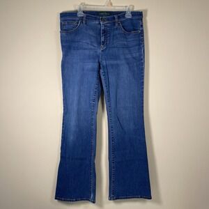 Lauren Ralph Lauren Womens Size 12‎ Boot Cut Blue Jeans Classic 5 Pocket